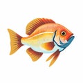 Artistic Ocean Scene Fish Illustration