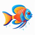 Artistic Ocean Scene Fish Illustration