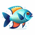 Artistic Ocean Scene Fish Illustration