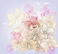 Artistic orchids composition