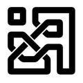 Artistic ornamental celtic knots vector illustration in monochrome.