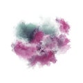 Artistic painting in shades of blue and magenta. Colorful paint splashes. Modern abstract art Royalty Free Stock Photo