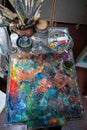 Artistic paints, tools, brushes and palette Royalty Free Stock Photo