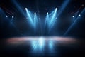 Artistic performances stage light background with spotlight illuminated the stage for contemporary dance. Empty stage with