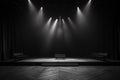 Artistic performances stage light background with spotlight illuminated the stage for contemporary dance. Empty stage with