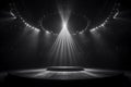 Artistic performances stage light background with spotlight illuminated the stage for contemporary dance. Empty stage with