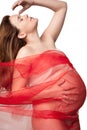 Artistic portrait of a pregnant woman