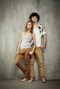 Artistic portrait of a young couple Royalty Free Stock Photo