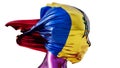 Moldovan Flag Vibrant Palette Wrapped in a Silken Display