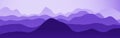 artistic purple hills slopes natural landscape - wide digitally made texture background illustration Royalty Free Stock Photo