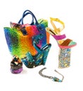 Artistic rainbow art fashion composition Royalty Free Stock Photo