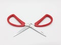 Artistic Red Scissor for Paper Craft Cutting in White Background 01