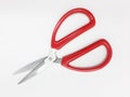 Artistic Red Scissor for Paper Craft Cutting in White Isolated Background 08