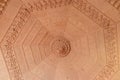 artistic red stone jain temple roof at morning from unique angle Royalty Free Stock Photo