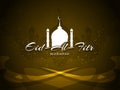 Artistic religious Eid Al Fitr mubarak card design.