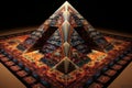 An artistic rendering of a 3D Sierpinski carpet, a famous fractal pattern Royalty Free Stock Photo