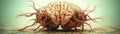 Artistic rendering of a human brain, its neurons intricately interwoven like the roots of a growing tree, symbolizing the
