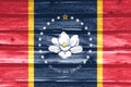 Mississippi State Flag on Wood Royalty Free Stock Photo