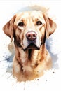 Artistic Rendition: Labrador Retriever in Illustrative Glory