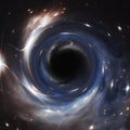 Artistic Representation of a cosmic Black Hole