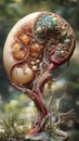 Artistic representation of kidney as a tree-like structure Royalty Free Stock Photo