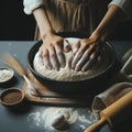 artistic representation of kneading flour, which expresses creativity