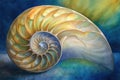 a painting of a nauti shell Royalty Free Stock Photo