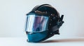 Artistic Arrangement of a Welding Helmet with Tinte Effects Royalty Free Stock Photo