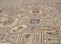 Artistic Roman Mosaics in Volubilis, Morocco Royalty Free Stock Photo