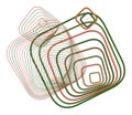 Artistic rounded rectangle background pattern abstract. Surface, backdrop, texture & web. Royalty Free Stock Photo