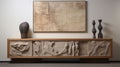 Organic Stone Carved Wood Sideboard By Ben Jin