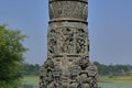 Ancient artistic sculptures on pillar, arthuna temple rajasthan India