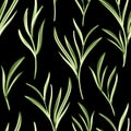 Artistic seamless pattern with abstract leaves. Seamless pattern with plant elements. Green summer branches with leaves Royalty Free Stock Photo