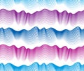 Artistic seamless pattern with stylized multicolored wave