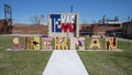 Artistic Sherman Texas display in historic downtown Sherman, Texas.