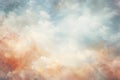 Artistic soft cloud and sky with grunge paper texture Generative AI