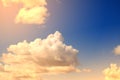 Artistic soft cloud and sky with pastel gradient color filter Royalty Free Stock Photo