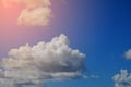 Artistic soft cloud and sky with pastel gradient color filter Royalty Free Stock Photo