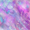 Artistic Spring Flowers - cute, purple Dyes . Elegant overflowing neon Design