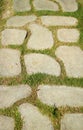 Artistic stone path in the garden Royalty Free Stock Photo