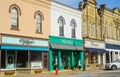 Artistic storefront facades in Chagrin Falls Ohio Royalty Free Stock Photo