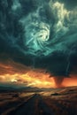 Artistic Stormscape, A dramatic portrayal of storms and elemental spirits Royalty Free Stock Photo