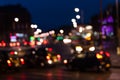 Artistic style - Defocused, blurred urban abstract traffic background Royalty Free Stock Photo