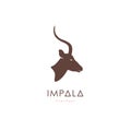 Artistic stylized Impala logotype. Royalty Free Stock Photo