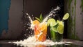 Artistic Sugar Cane Spray Art for National Mojito Day.AI Generated Royalty Free Stock Photo