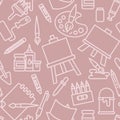 Artistic tools icons pattern