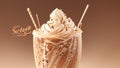 Artistic Vector Representation of Coffee Milkshake Day.AI Generated