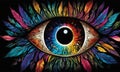 Artistic Visionary Eye Illustration Royalty Free Stock Photo