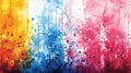 Artistic Watercolor Ink Grunge Background with Brush Strokes and Splatters Royalty Free Stock Photo