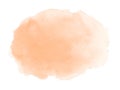 Artistic watercolor light peach brushstroke with uneven edges
